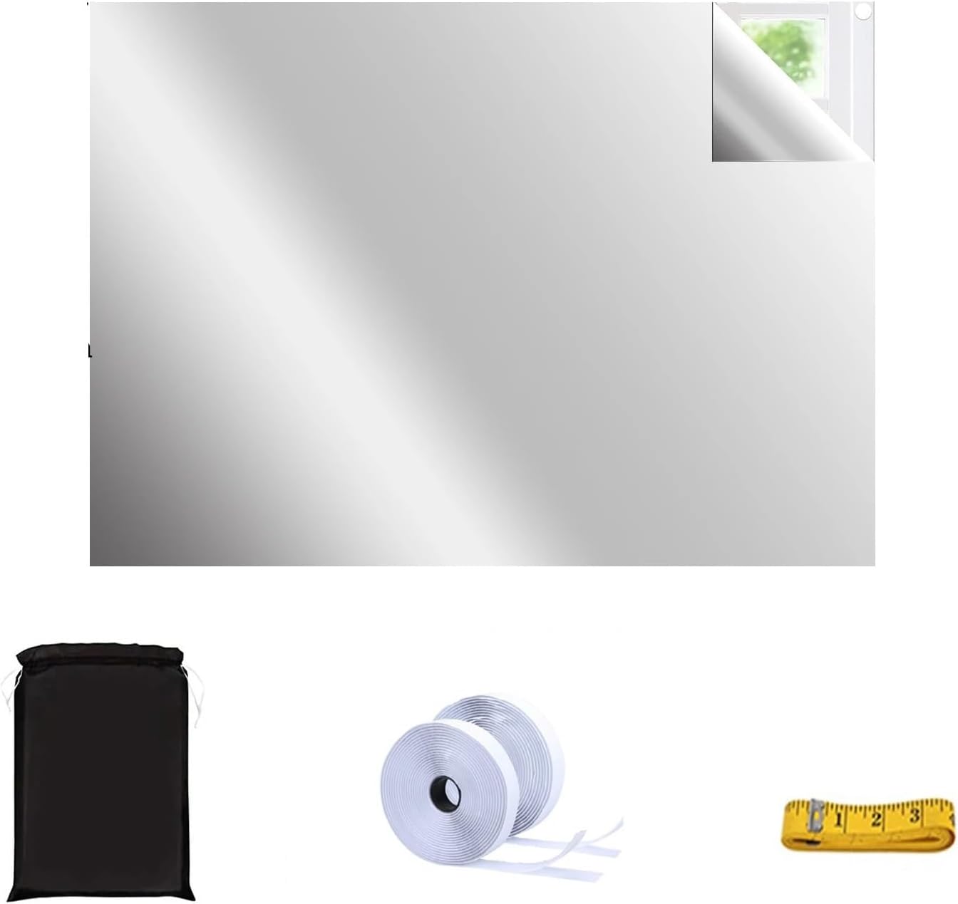 Blackout Window Cover Darkest Light Block Privacy Film Anti Look House Home Tint Glass Cloth Portable Curtain Bedroom for Window(145x300cm-57x110.2in)