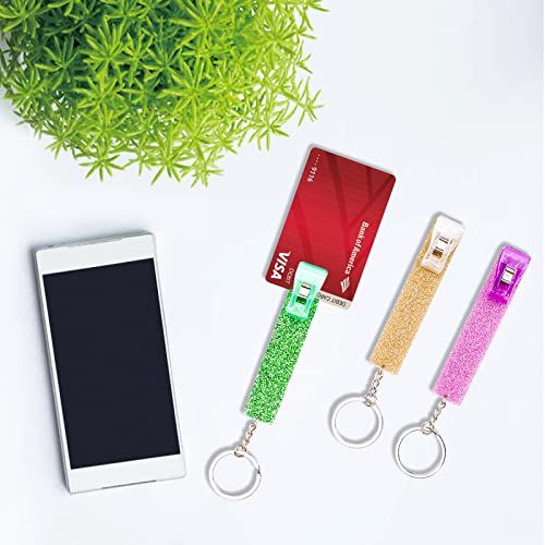 Image of 3PCS Credit Card Puller, Cute Debit Bank Card Grabber for Long Nails ATM Keychain Women with Plastic Clip