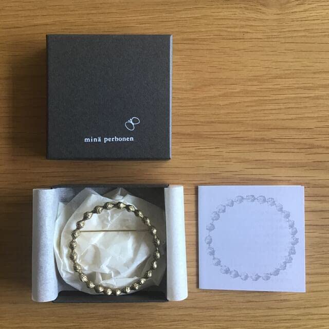 Amazon.co.jp: ミナペルホネン ブローチ タンバリン antique gold  