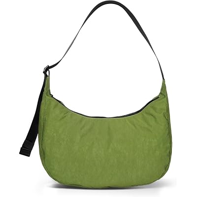 Medium Nylon Crossbody Crescent Bag: Slouchy Style Shoulder Casual with Adjustable Strap