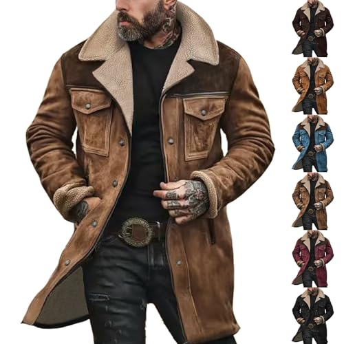 Generisch laufjacke herren Trenchcoat Herren Jacke Fleecejacke Mit Multi Taschen Einfarbiger Winterjacke Winter Warm Softshelljacke Fleece Bequem Fit Wintermantel herbstjacke