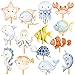 Ocean Sea Animal Centerpiece Sticks Sea Theme Party Table Toppers Ocean Party Table Centerpieces 28 PCS Marine Animals Party Table Decorations for Under The Sea Baby Shower Supplies