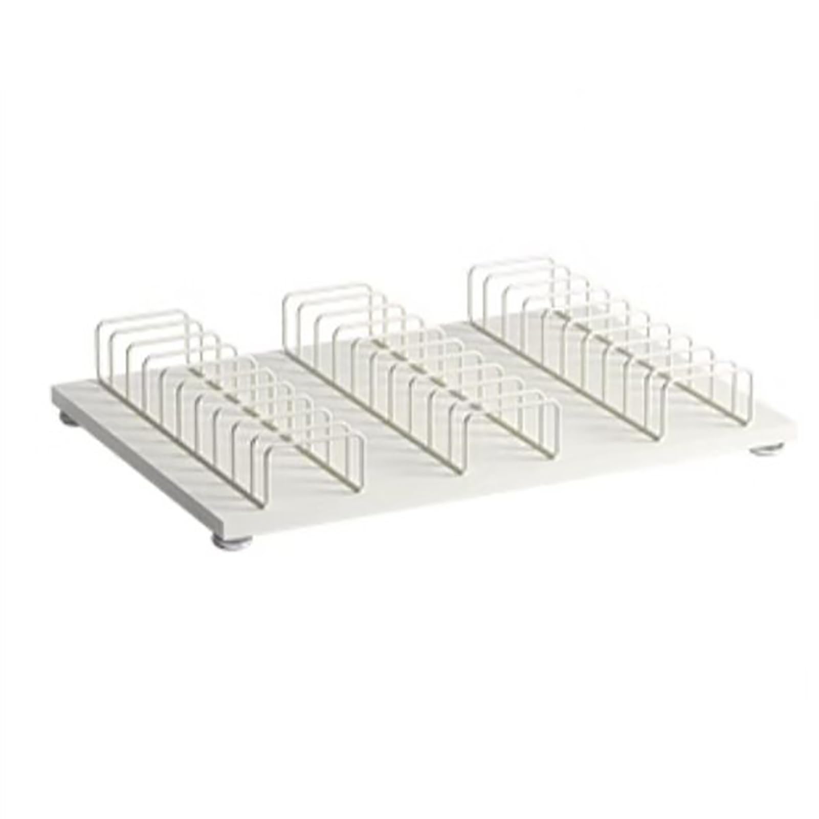 NIUSABOU Floor Tile Display Stand, Multicolor Metal Tile Display Rack 30 Card Slots 50x35cm(Cream)