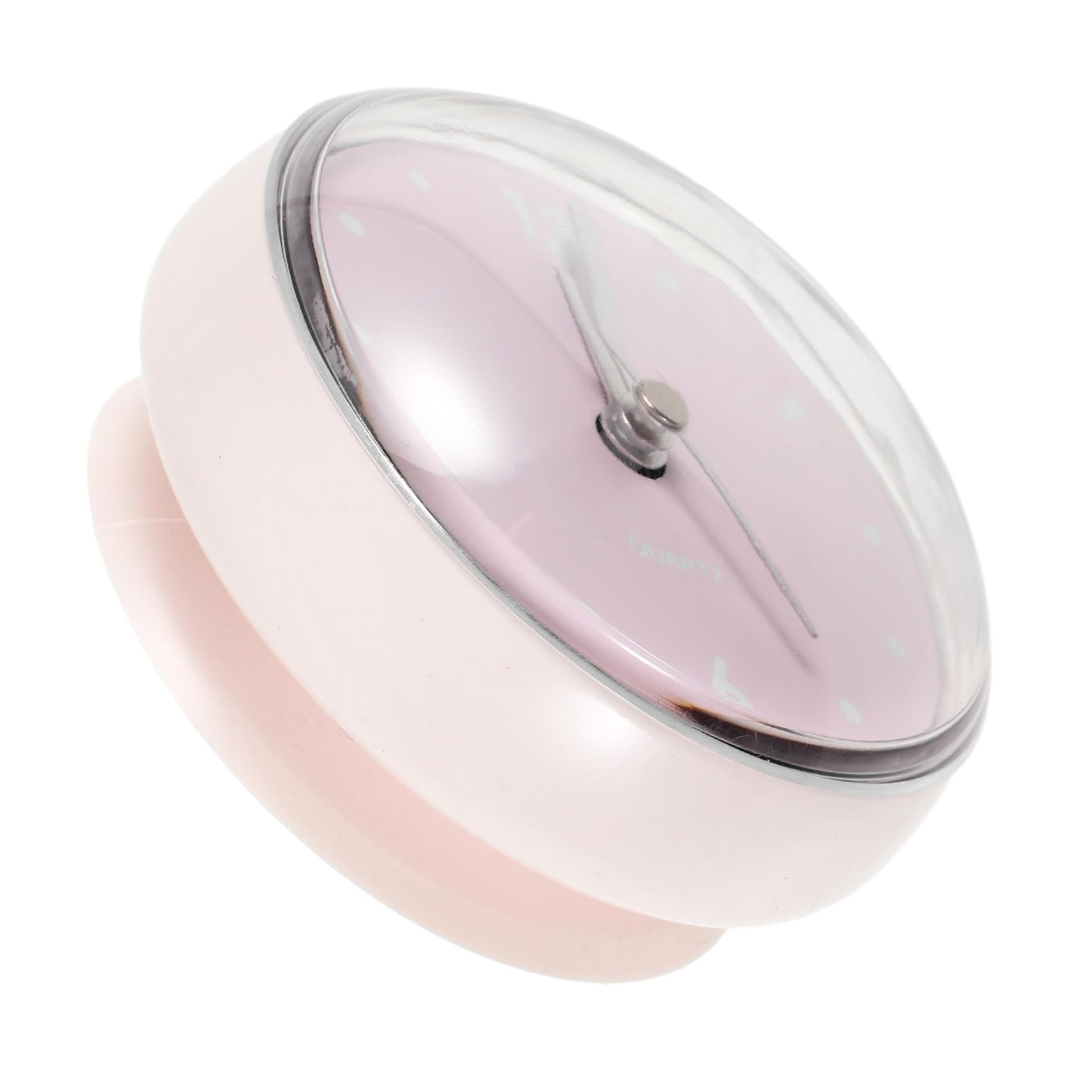 Yardenfun 2pcs Mini Shower Clock with Cup Silent Wall Clock for Bathroom Kitchen and Bedroom Easy to Install and Space-Saving Design Dial Base