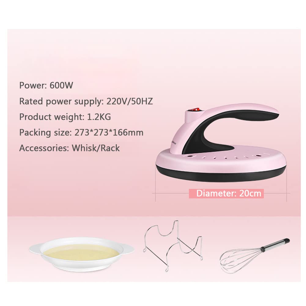 Pequeño creador de crepé, Fabricante de panqueques eléctricos inalámbricos con tazón de batería, Adecuado para panqueques, panqueques, Tortillas