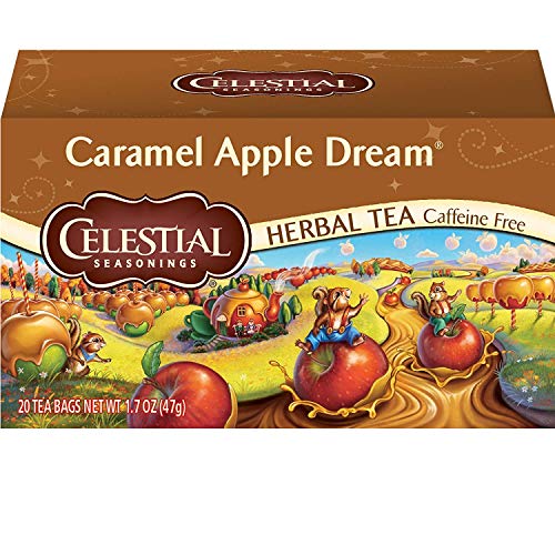 Celestial Seasonings Caramel Apple Dream Herbal Tea | 20 Count Tea Bags (6 Pack)