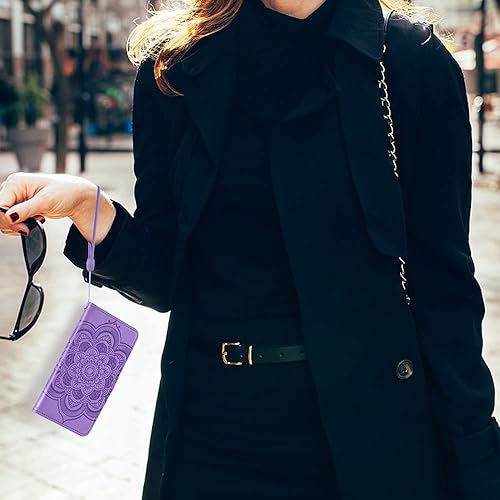 Miniatura 6 de Asuwish Funda de teléfono para TCL Stylus 5G 2022 con protector de pantalla de vidrio templado y soporte de tarjeta de crédito abatible, accesorios