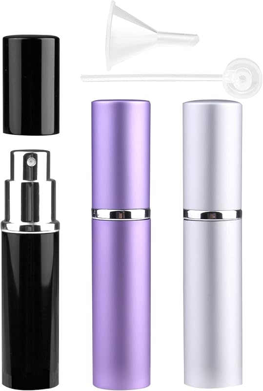 Frascos atomizadores recarregáveis para perfume Zingso 6 mL, pacote com 3
