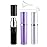 Zingso Portable Mini Refillable Perfume Bottle, 3 Pcs Travel Size Perfume Atomizer Empty Spray Bottle Case for Outdoor and Traveling with Funnel and Perfume Diffuser (A - 6ml (Silver+Black+Purple))