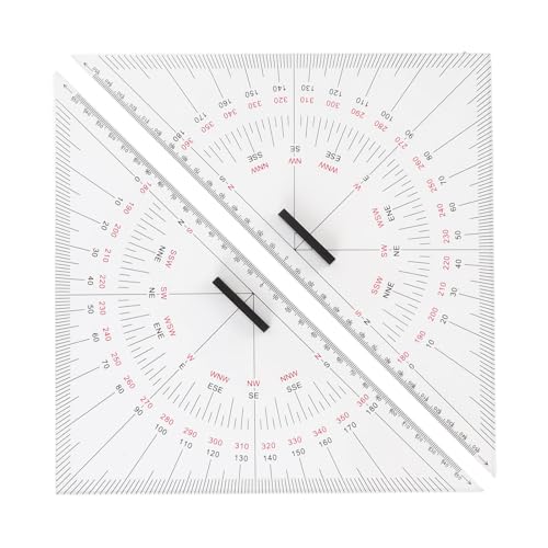 Acryl -Marine -Dreieck Clear Isosceles Dreieck Herrscher, Diagrammzeichnung Dreiecksherrscher, Architektin Triangular Set für Nautische Navigation, Präzise Skala, Effiziente Verwendung