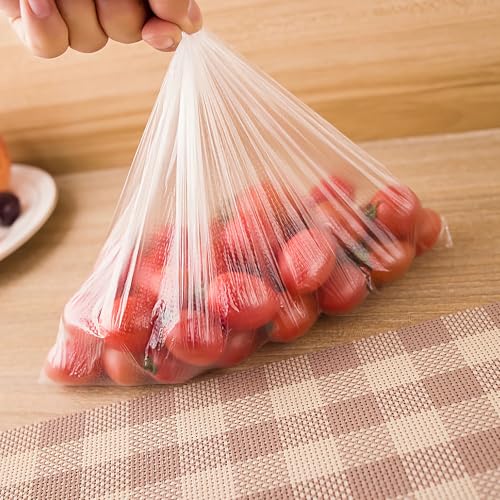 PAPRMA 10\" x 14\" Plastic Produce Bags, Food Storage Bags 400pcs on a Roll Clear Produce Bag for Food Vegetable -1 Roll - Thumbnail 6
