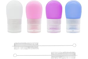 4PCS 38ML Leakproof Portable Salad Dressing Bottles for Lunch Box