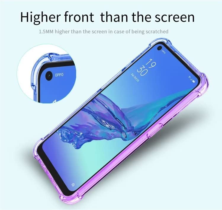 HONLEN Case For TCL 305 / TCL 306 / TCL 30E / TCL 30 SE (6.52 Inches) Transparent Gradient TPU Silicone Four Corners Corner Reinforcement Case - View #10