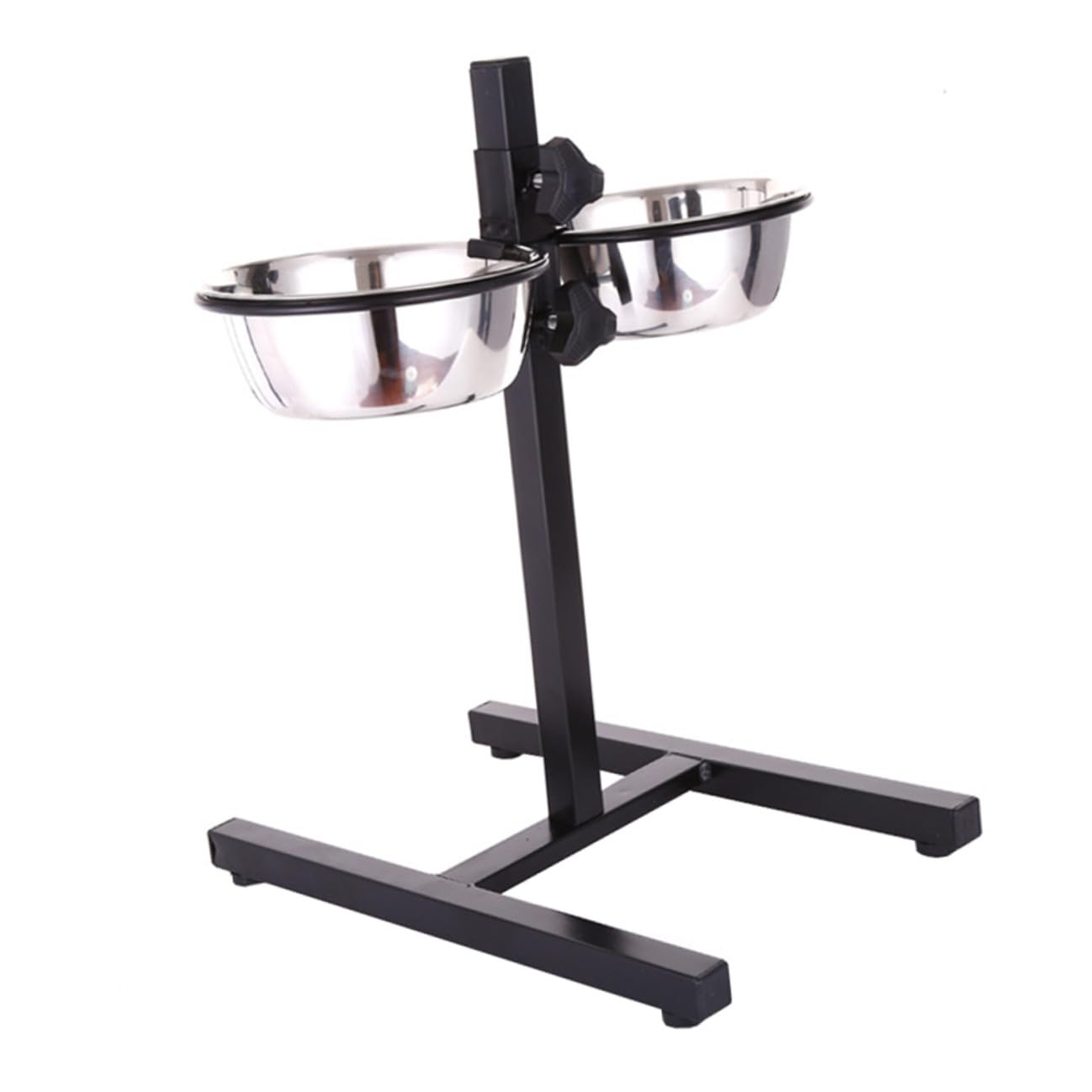 Totority Ciotola per Cani in Acciaio Inox 24 Cm Regolabile Supporto a 4 Gambe Antiscivolo, Mangiatoia Rialzata per Cibo e Acqua, Facile da Pulire, Adatta per Animali Domestici