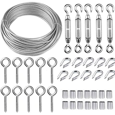 TooTaci 30M Stainless Steel Garden Wire Kit Cover