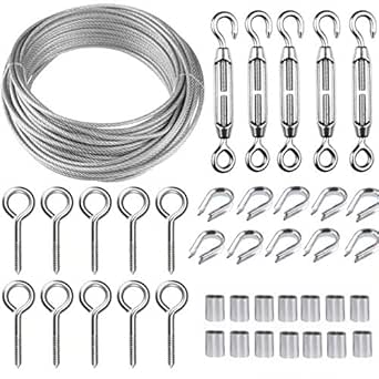 TooTaci Wire Tensioner Kit 100ft 1/16 cable & M5 turnbuckles