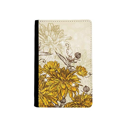 Étui passeport jaune à fleurs pour voyager avec style et sérénité