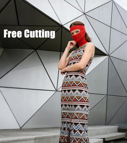 Image of 3 Pieces Full Face Mask, Stretchy Faceless Cloth Masks, Statue Inflatable Costume Accessory for Adult Men Women