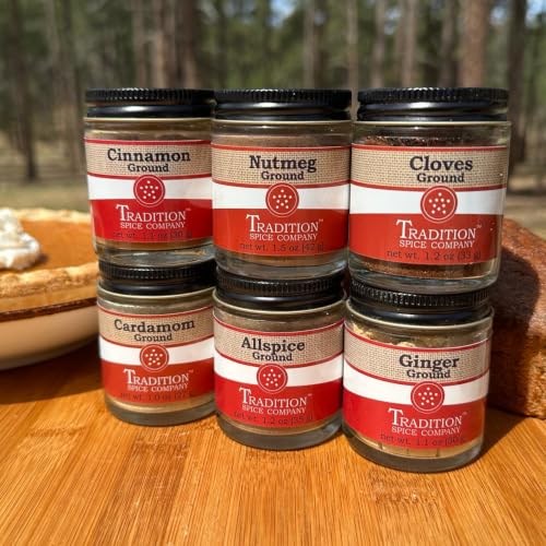Bakehouse Essentials Box - Bring it as a Gift - Allspice, Ginger, Cardamom, Cinnamon, Cloves and Nutmeg - Staples for the Baker