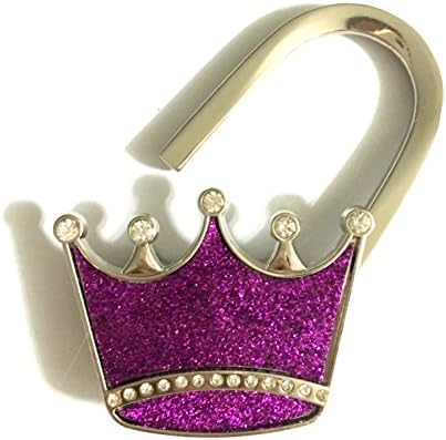 Lily Amor Crown Purse Hook Portable Instant Handbag Hanger (Purple)