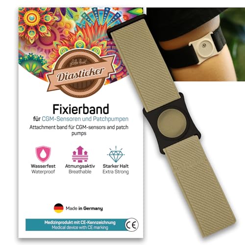 Diasticker® | Freestyle Libre 3 - Banda de fijación Soporte del sensor de fijación | Flexible - Impermeable | Banda de muñeca para fijar el sensor Freestyle Libre 3