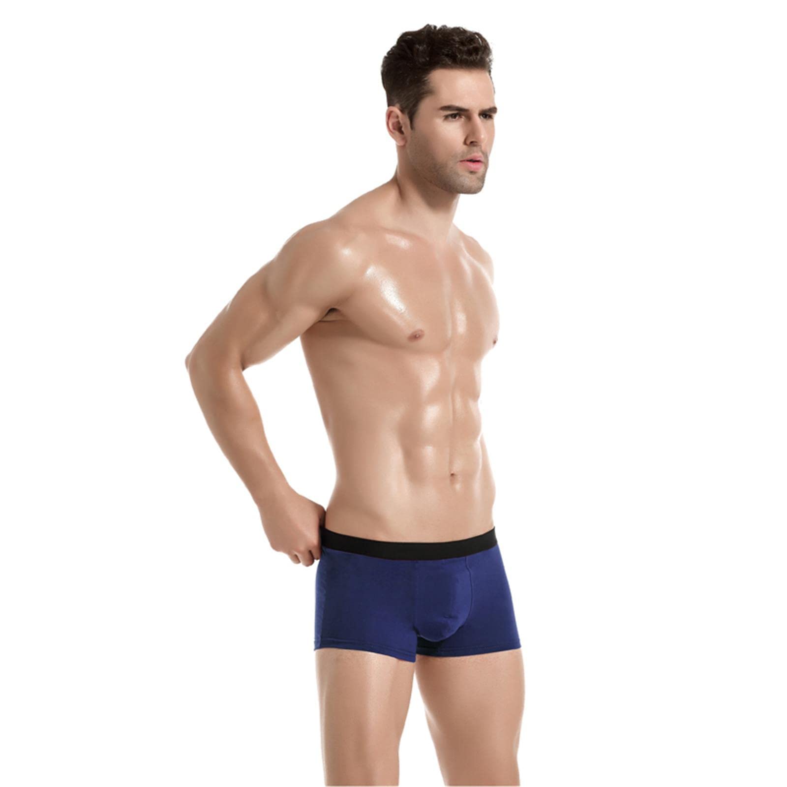 Mutande Uomo Boxer in Cotone da Uomo 4 Pezzi-4 PCS,Asian L