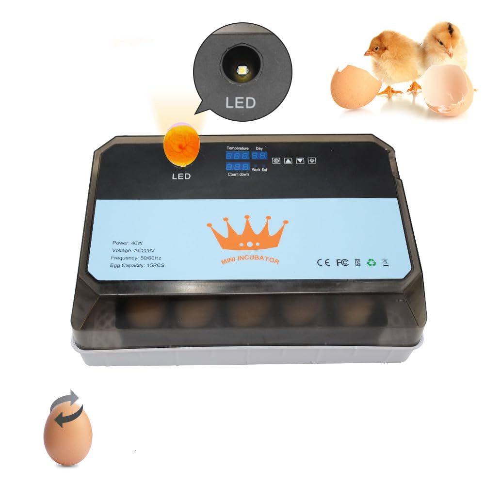 HopeU5 15 Egg Incubator Automatic Digital Automatic Hatcher Chicken