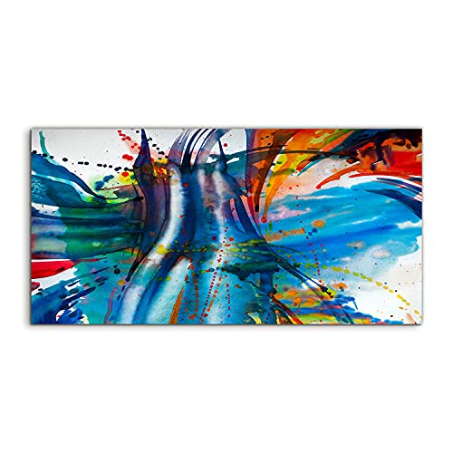 Art mural en verre trempé 140x70 cm Coloray décoration haut de gamme salon