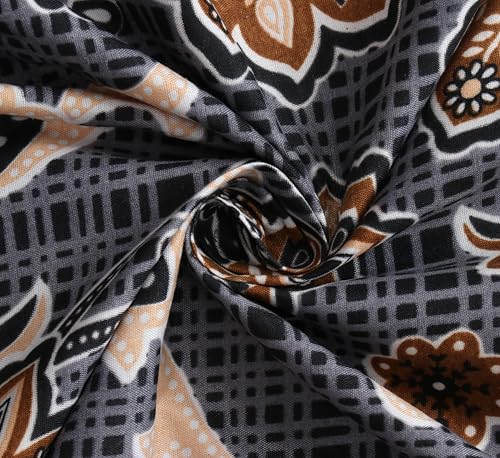 Image of IVAZA Turkish Cotton 280 TC Super Soft Warm Bedsheet Set for Double Size Bed, Durable Double bedsheet with 2 Pillow Cover Black Grey