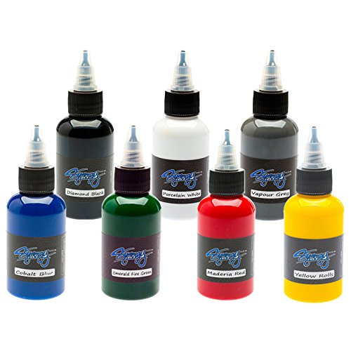 Synergy Tattoo Ink - 7 Color Set - 1/2 oz