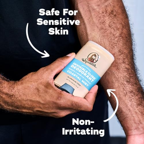 Dr. Squatch Invisible Glide Natural Deodorant Men, Aluminum Free (2-Pack) | All Day Odor Protection, Smooth Glide, No Stains, Men’s Deodorant (Coastal Mist & Sandalwood Summit) - image 6