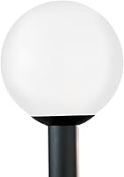 Vista 1 de Sea Gull Lighting 8254-68 Globo al aire libre poste linterna exterior accesorio, uno - luz, plástico blanco