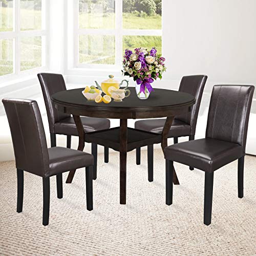 Zeny Dining Chair Set Of 2, Pu Leather Chairs Modern Diner Chairs Armless Side Chair With Solid Wood Legs For Home Kitchen Living Room #TOP1