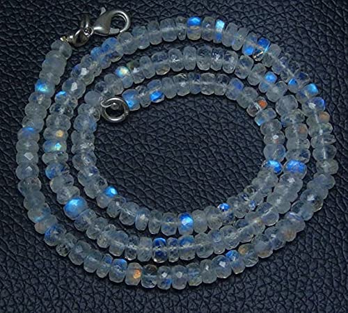 Collier pierre de lune arc-en-ciel naturelle AAA+++ pour éviter les fausses gemmes