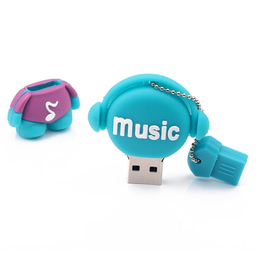 SippyTales~ Headphone USB Flash Drive, Cartoon Character Design, with Keychain, Multicolour, High Speed, 15MBPS, 2.0, Unique find (16, GB)-picture-28