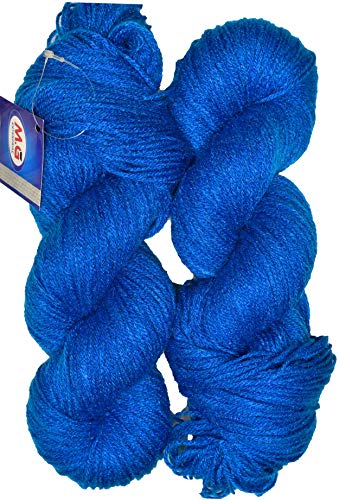 Image of M.G ENTERPRISE Knitting Yarn Wool LI ZaBlue 400 gm Best Used with Knitting Needles, Crochet Needles Wool Yarn for Knitting. by M.G ENTERPRISE