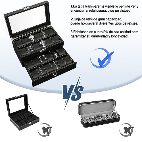 Reviews y listado de Estuche relojero relojes los más recomendados. 25 Imagen adicional