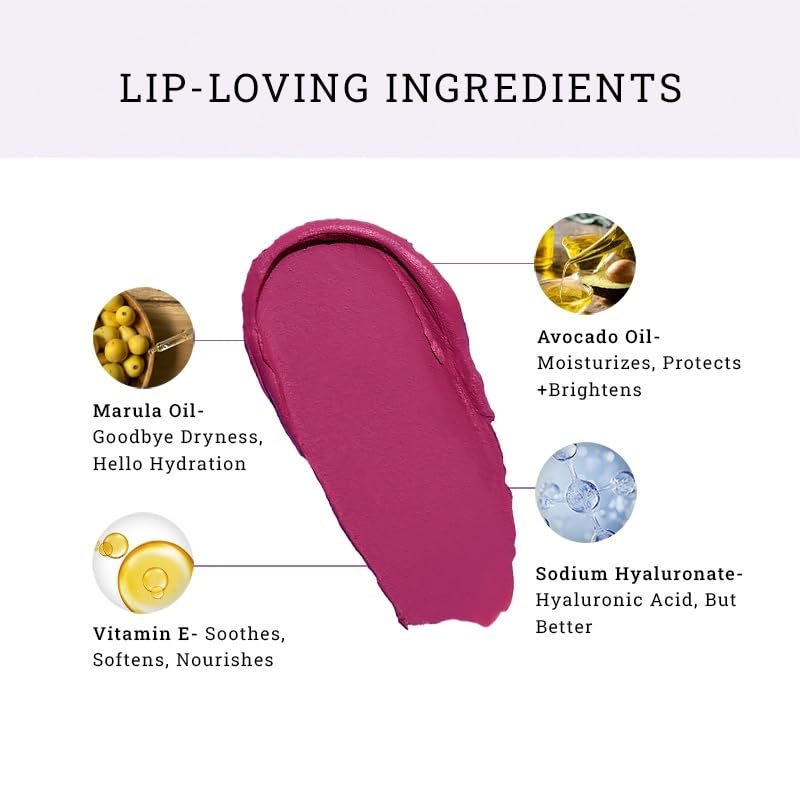 Image of High Definition Matte Lipstick | Velvety Suede Matte Finish | Transfer-Proof & Rich Payoff | With Hydrating Hyaluronic Acid | Vegan Formula | Birthday Blush | 4.2g | High Pigmentation