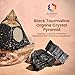Orgone Black Tourmaline Pyramid – Healing Crystal for Protection, Motivation, EMF Shielding & Meditation – Orgonite Pyramid for Chakra Balancing, Reiki, Spiritual Energy & Positive Vibrations