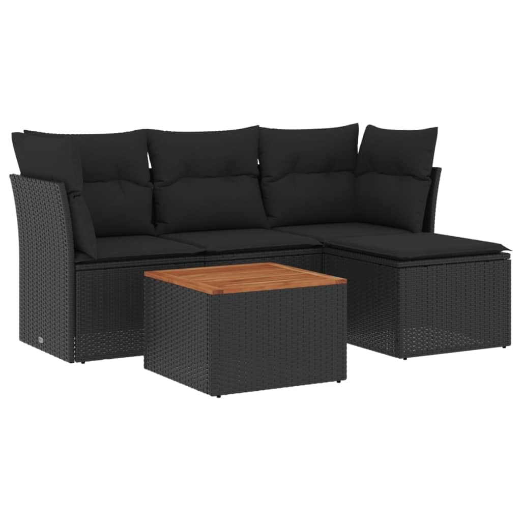 Festnight Balkon Lounge Klein mit Stauraum Balkon Sofa Rattan Sofa Gartenlounge Rattansofa Gartensofa Ecksofa Lounge Sofa Outdoor Polyrattan Balkonmöbel Couch Gartenmöbel Ecklounge