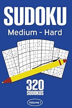 Paperback Sudoku Medium - Hard: Sudoku Puzzle Book With 320 Medium To Hard Sudoku Puzzles For Adults Book
