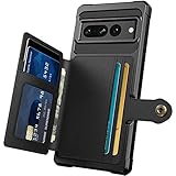 Wefor Case for Google Pixel 7 Pro - Wallet Case with PU Leather Card Pockets Back Flip Cover for Google Pixel 7 Pro 2022 (Black)