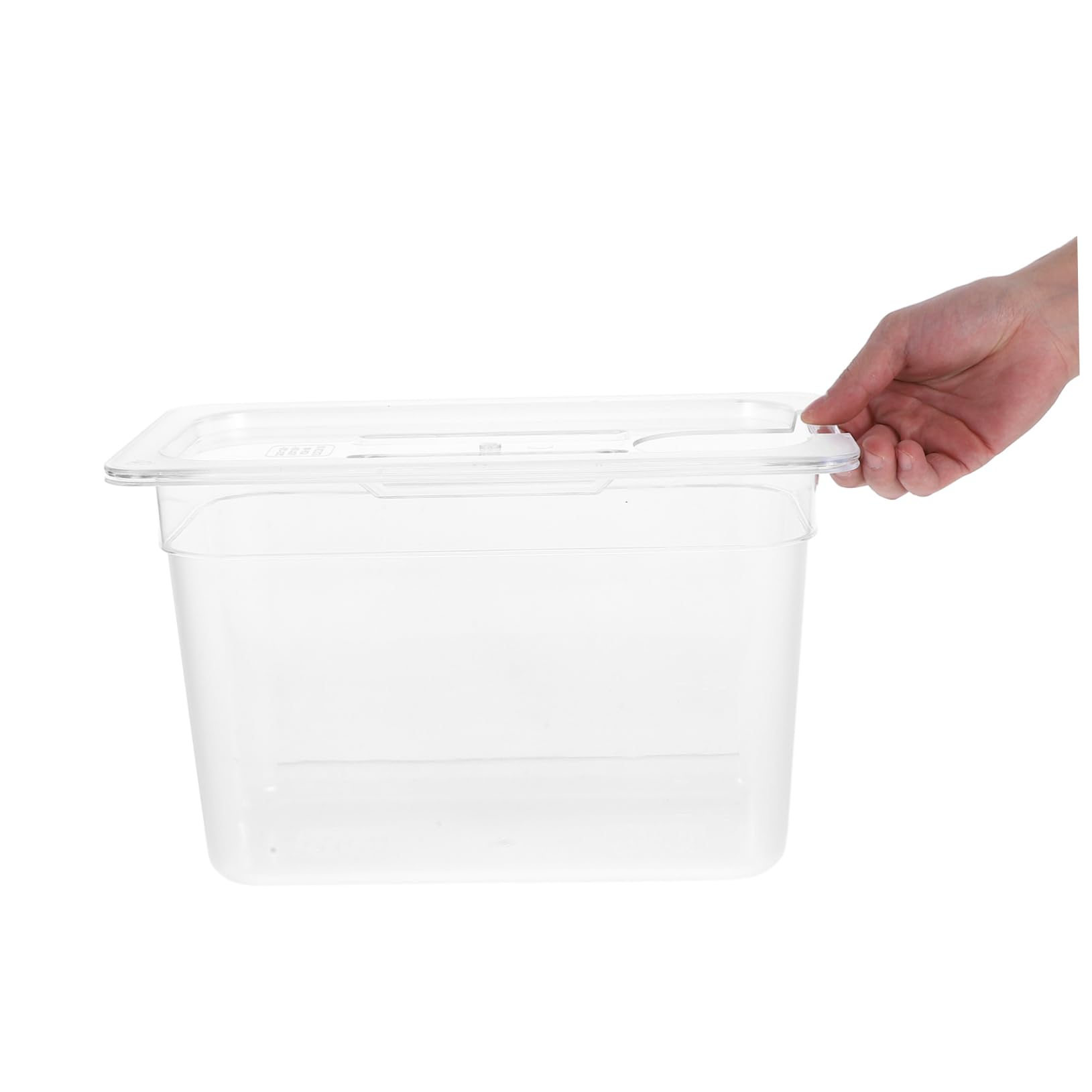 Gatuida Recipiente de Cocción Lenta Tapa Resistente y Visibilidad Cristalina de 6l para Sous-vide, Caja de Almacenamiento Transparente de PC para Cocina y Restaurante