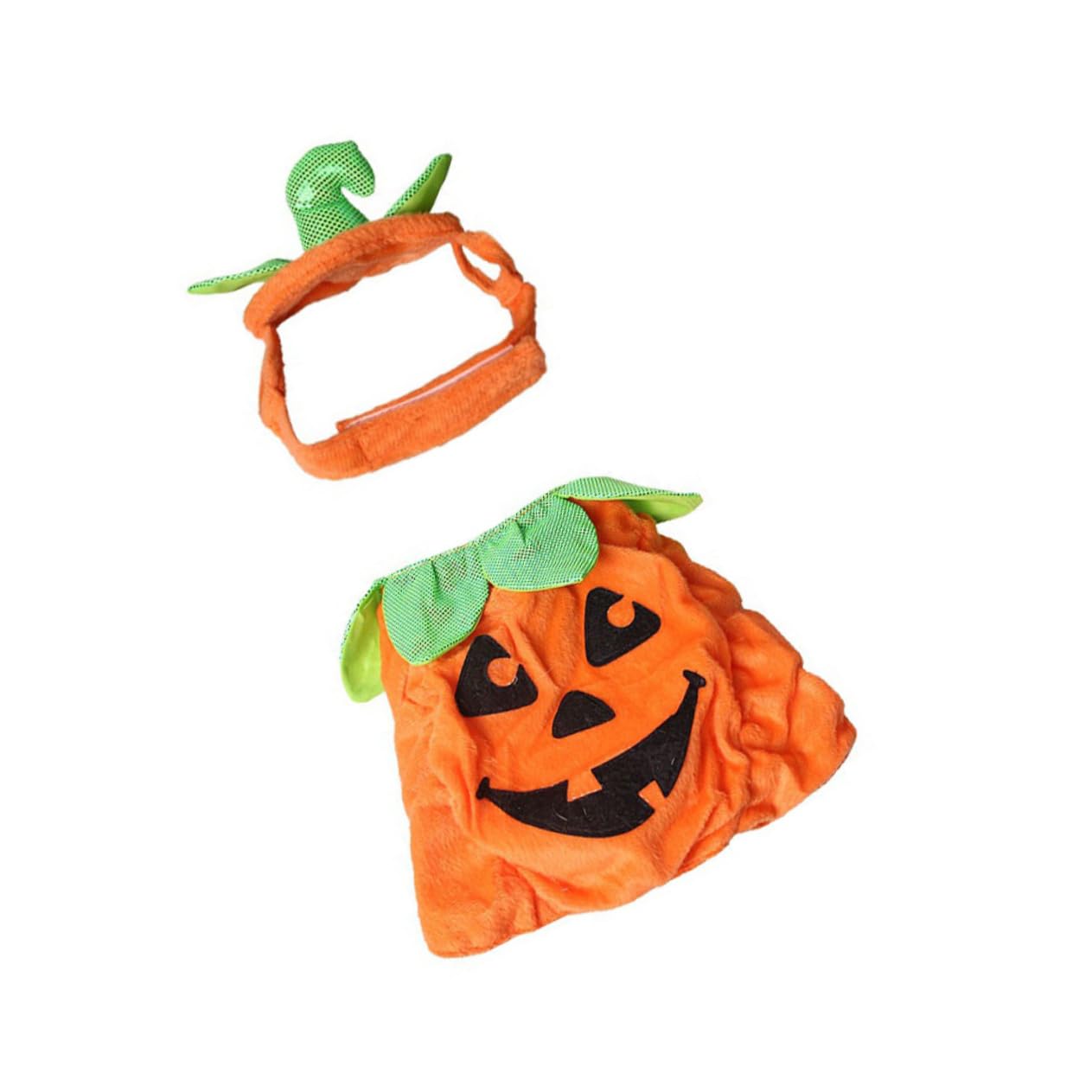 Beavorty 2 Pezzi Costumi Di Zucca Per Cani Cappotto Per Gatti Gattino Ornamento Cucciolo Di Zucca Per Animali Domestici Vestito Da Cappello Da Strega Cappello Arancione Costume Da