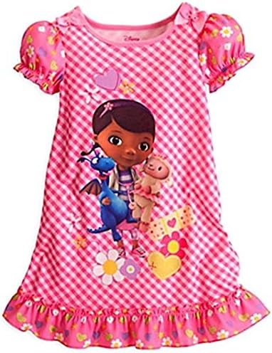 Girl's Size 4 Doc McStuffins, Lambie and Stuffy Checkered Nightgown, Gown