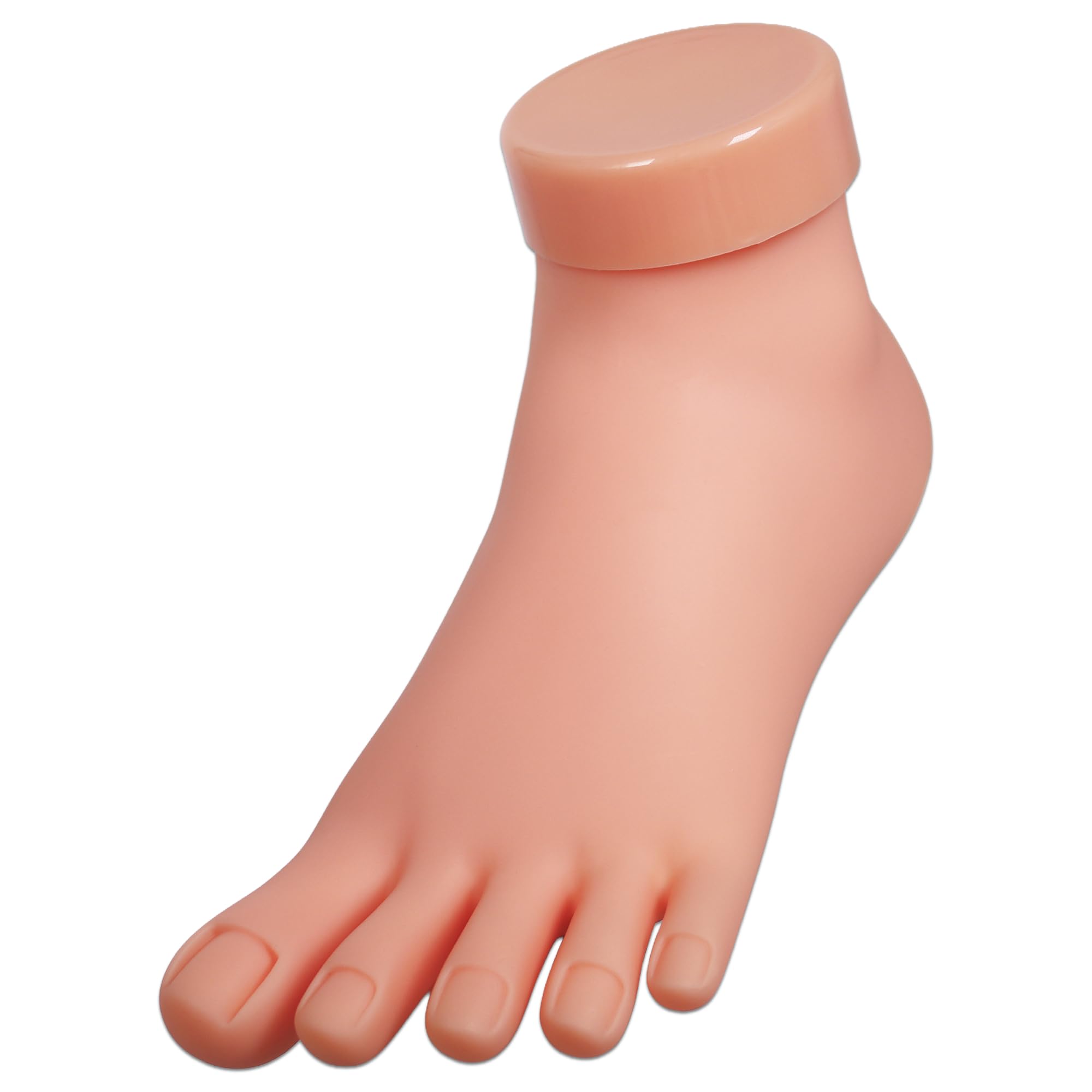 Venuse Practice Fake Foot Model Flexible Movable Soft Silicone Prosthetic Manicure Tool for Nail Art Train