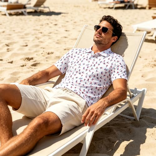 Camisetas polo para hombre de golf, divertidas, con tecnología anti-transpiración, secado rápido y manga corta miniatura 6