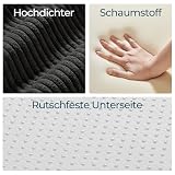 LINSY HOME Schlafsofa - Bodensofa Bed mit Pillow Back Support Armrest - Schlafsofa Klappbar 160 cm Breit- Compressed Sofa in Box - Cord Stoff für Wohnzimmer Schlafzimmer - Schwarz