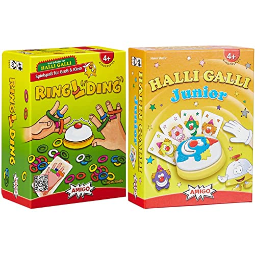 AMIGO 01735 - Ringlding, 4 Jahre+ & 7790 - Halli Galli Junior, Kartenspiel