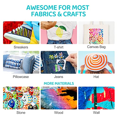 Save 50% on 20-Color Fabric Paint Set for Clothes - Image 8